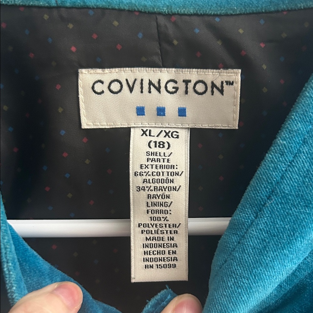 Covington Teal Button-Front Utility Jacket - image 2